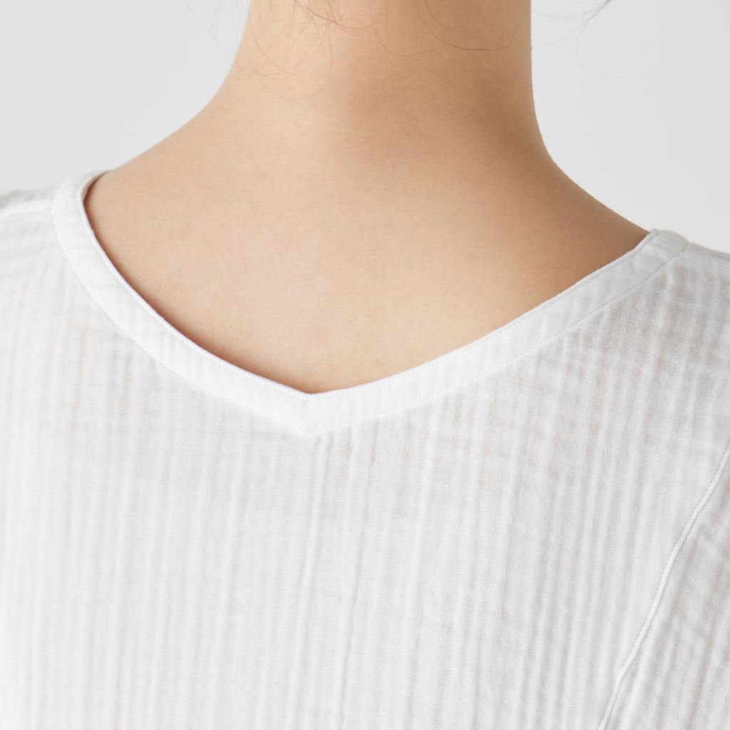 Crepe Gauze blouse in White
