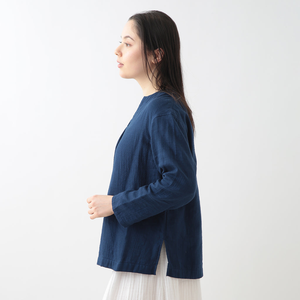 Marshmallow Gauze pullover in Dark Blue