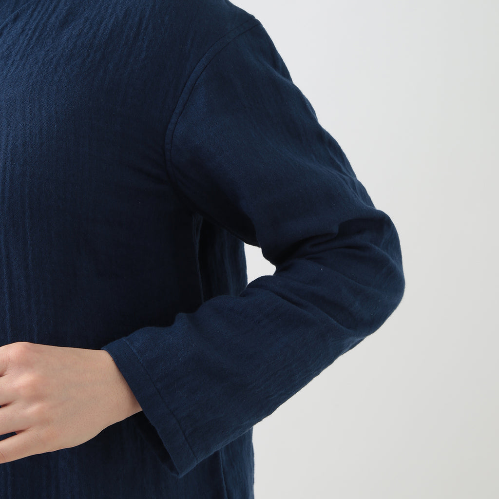 Marshmallow Gauze pullover in Dark Blue