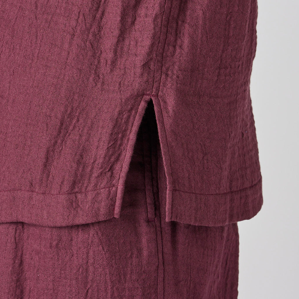 Marshmallow Gauze pullover in Dark Red