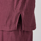 Marshmallow Gauze pullover in Dark Red