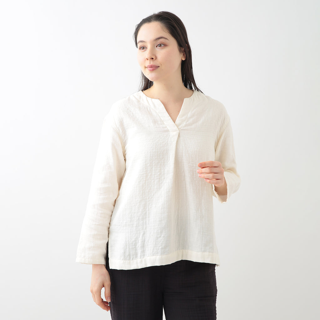 Marshmallow Gauze pullover in Ivory