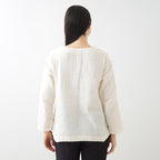 Marshmallow Gauze pullover in Ivory