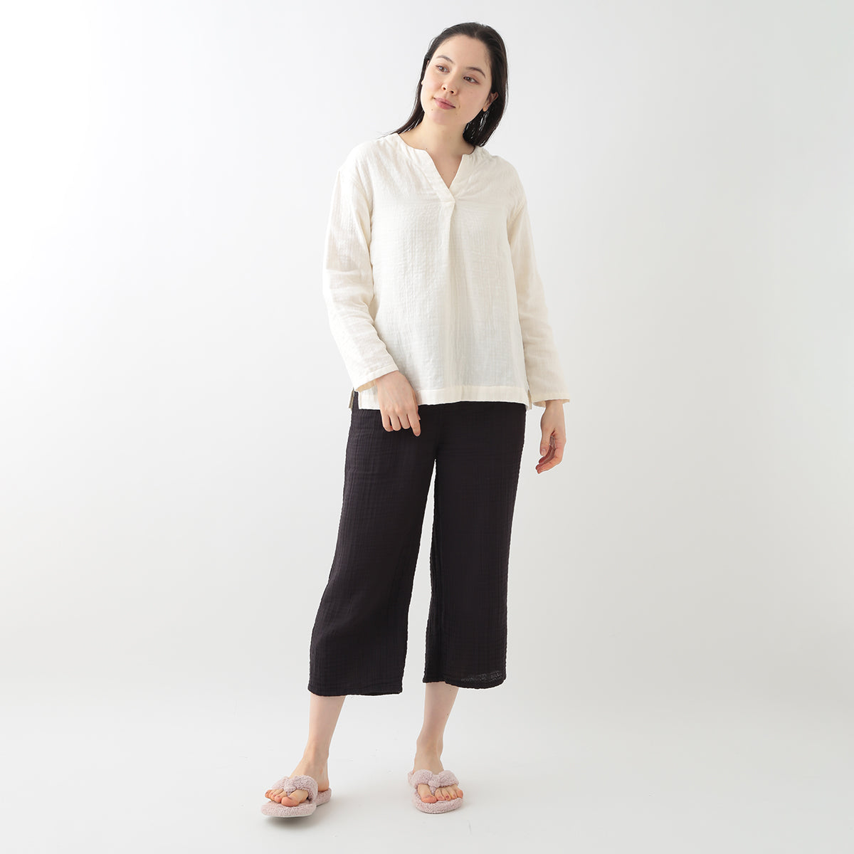 Marshmallow Gauze pullover in Ivory