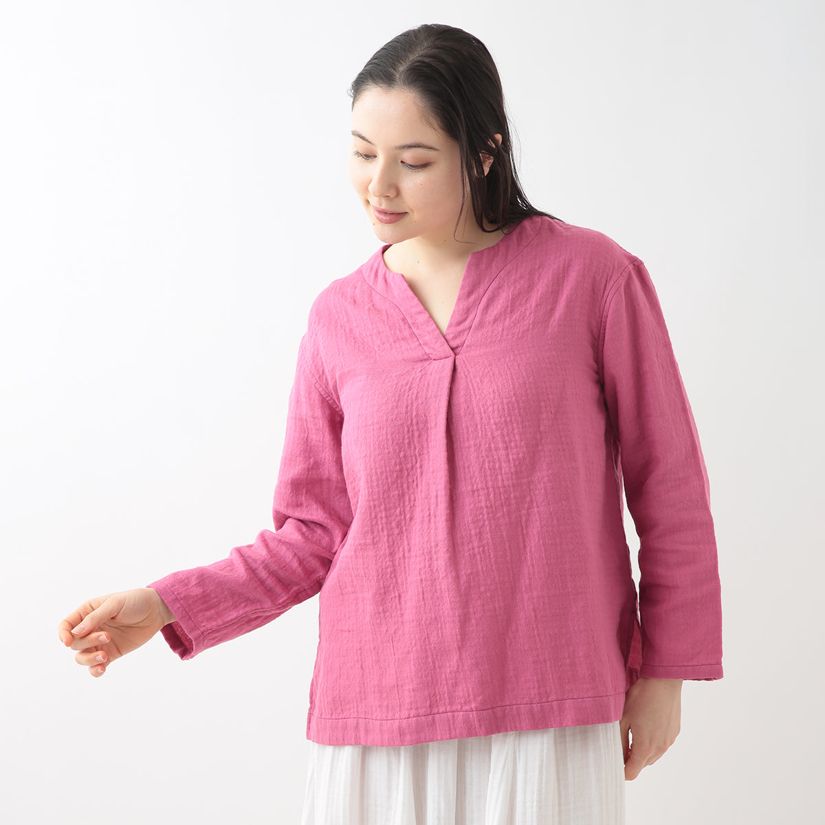 Marshmallow Gauze pullover in Pink