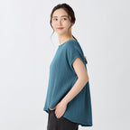 Crepe Gauze pullover in Dark Blue