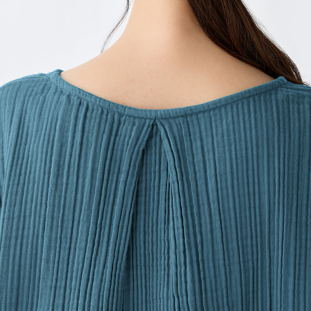 Crepe Gauze pullover in Dark Blue