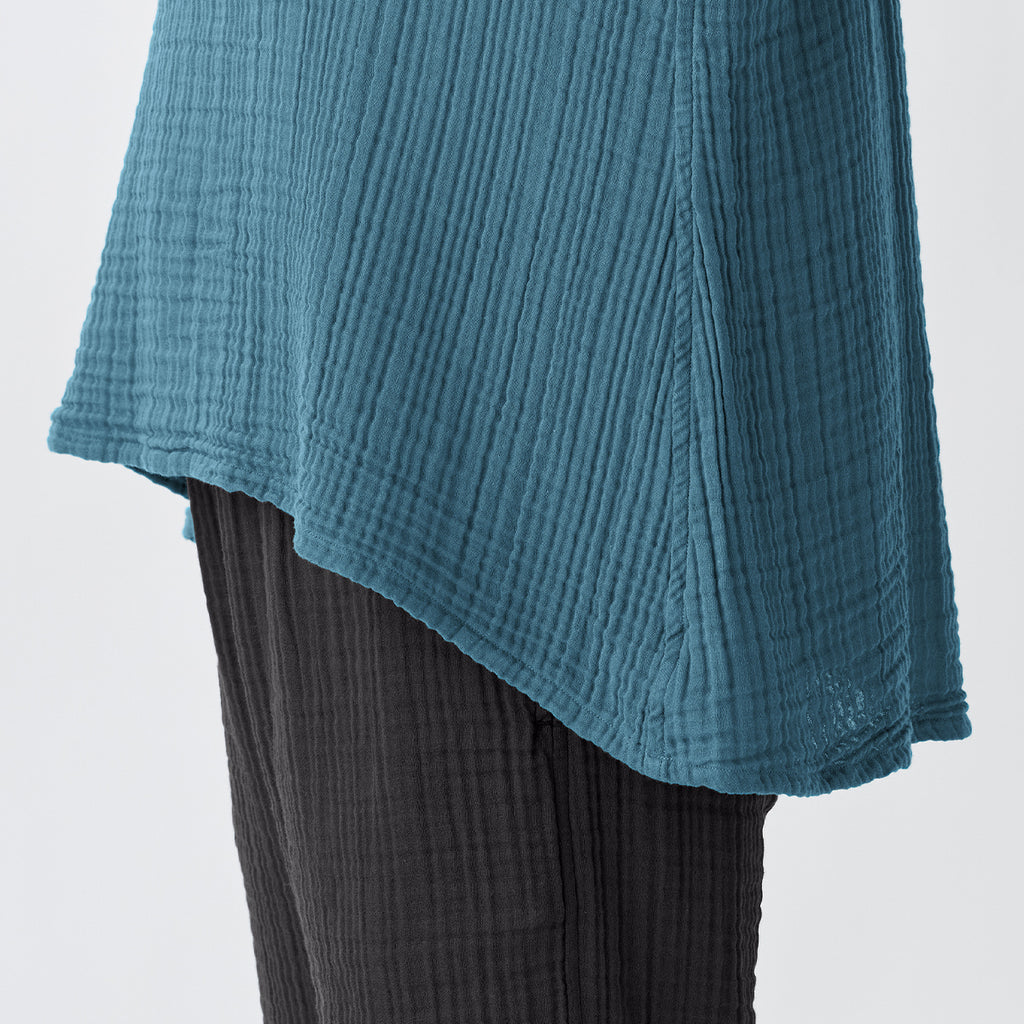 Crepe Gauze pullover in Dark Blue