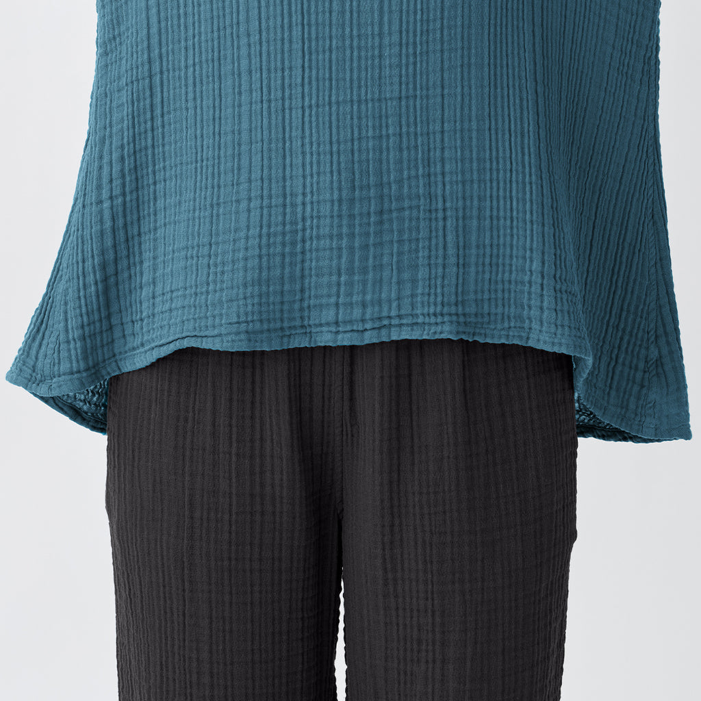 Crepe Gauze pullover in Dark Blue