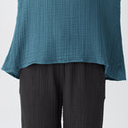 Crepe Gauze pullover in Dark Blue