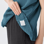 Crepe Gauze pullover in Dark Blue