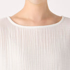 Crepe Gauze pullover in White