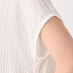 Crepe Gauze pullover in White