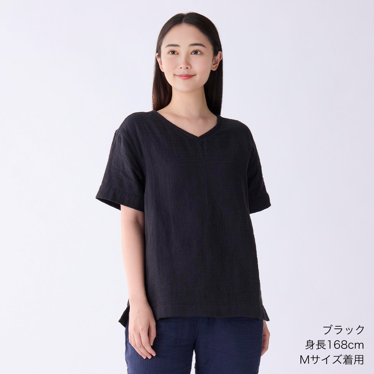 Marshmallow Gauze t-shirt in Black