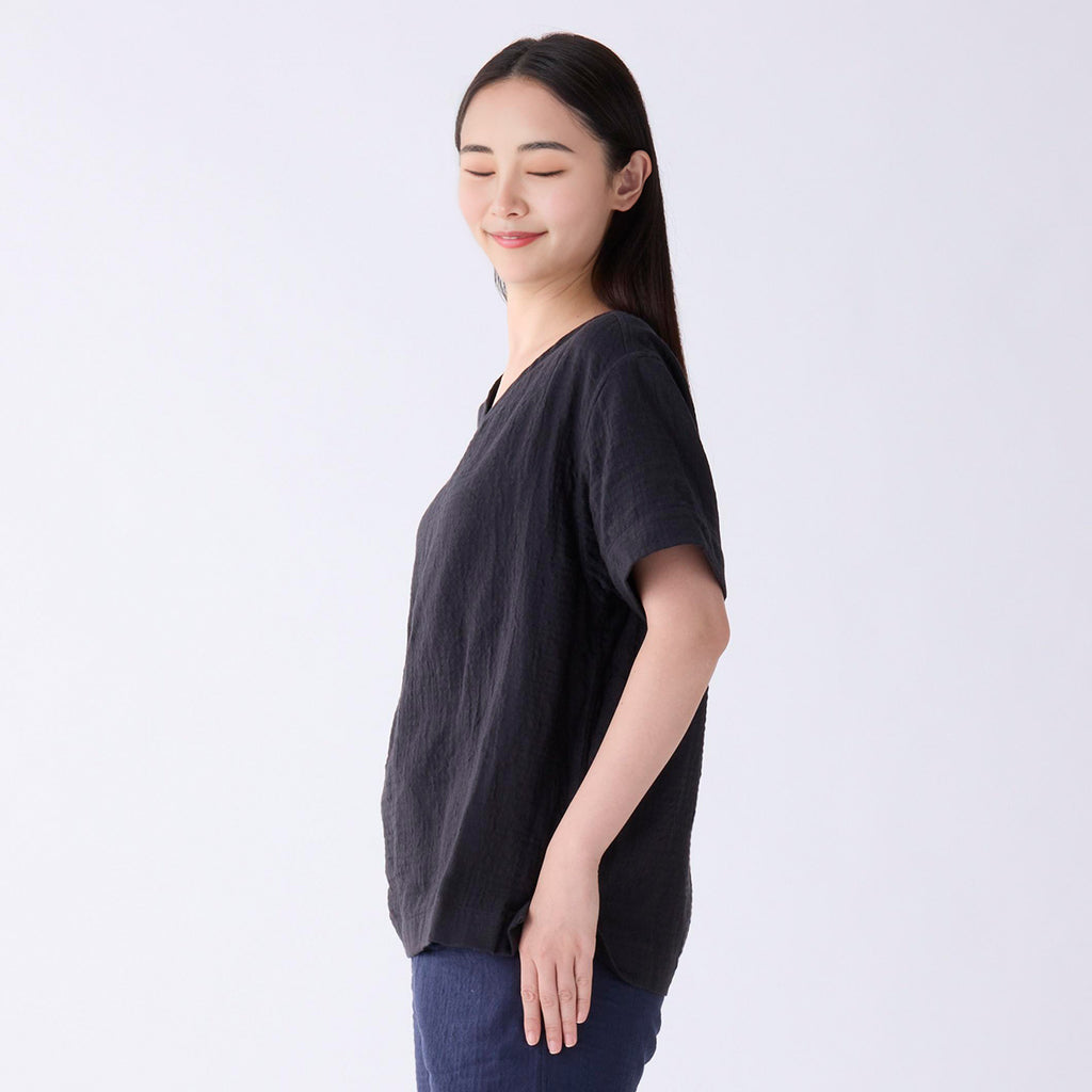 Marshmallow Gauze t-shirt in Black