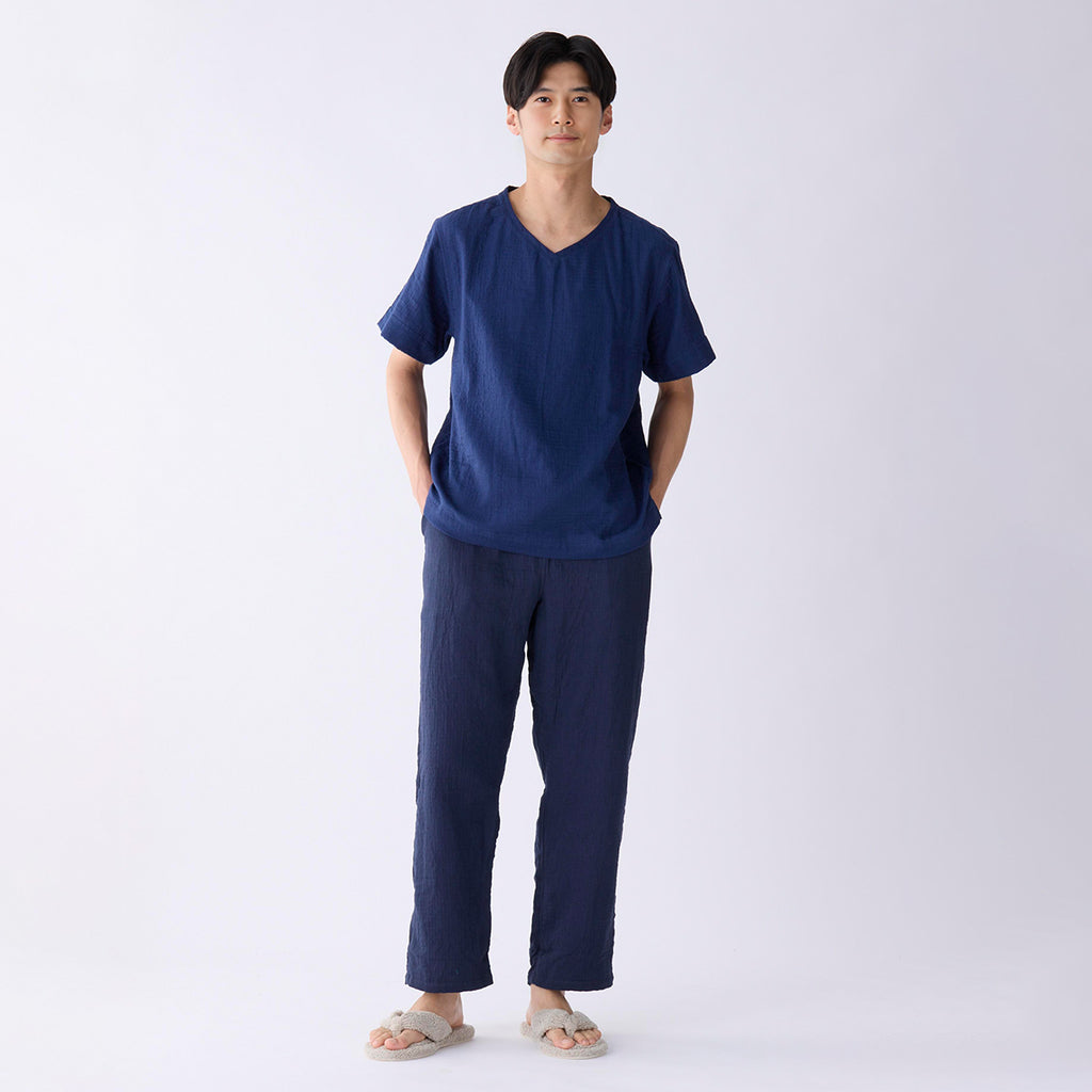 Marshmallow Gauze t-shirt in Dark Blue