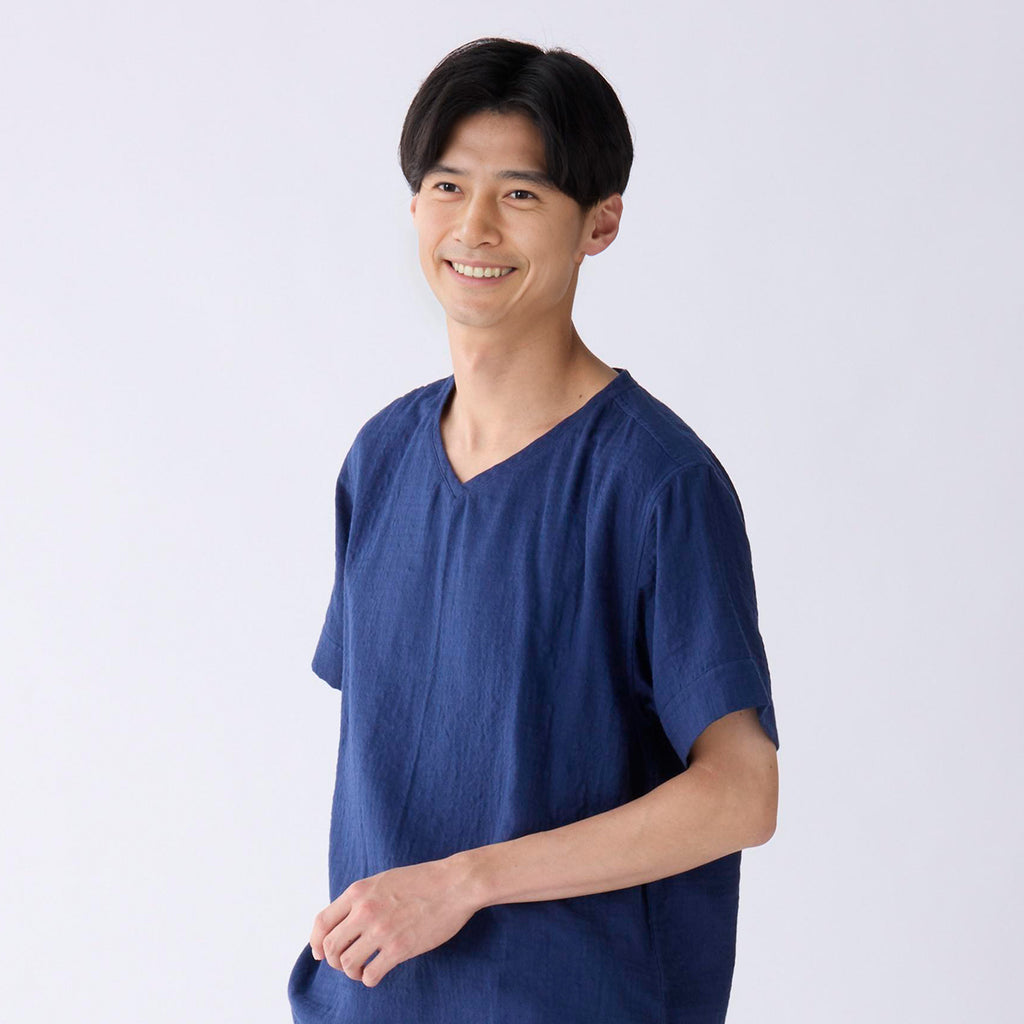 Marshmallow Gauze t-shirt in Dark Blue
