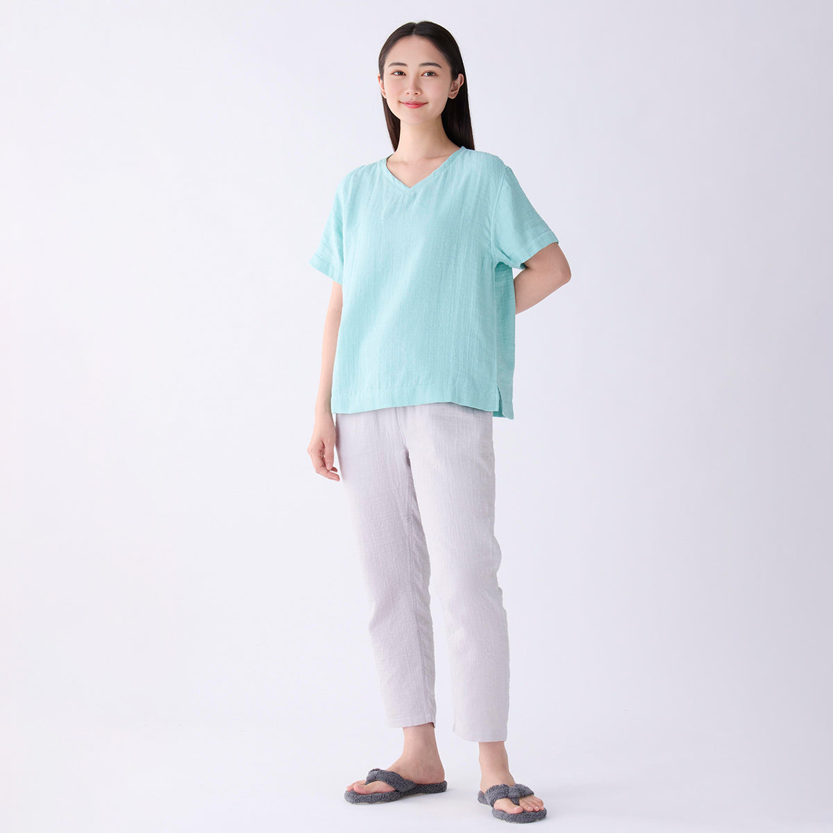 Marshmallow Gauze t-shirt in Light Blue