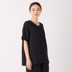 Crepe Gauze t-shirt in Black