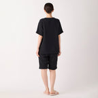 Crepe Gauze t-shirt in Black