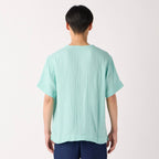 Crepe Gauze t-shirt in Light Blue