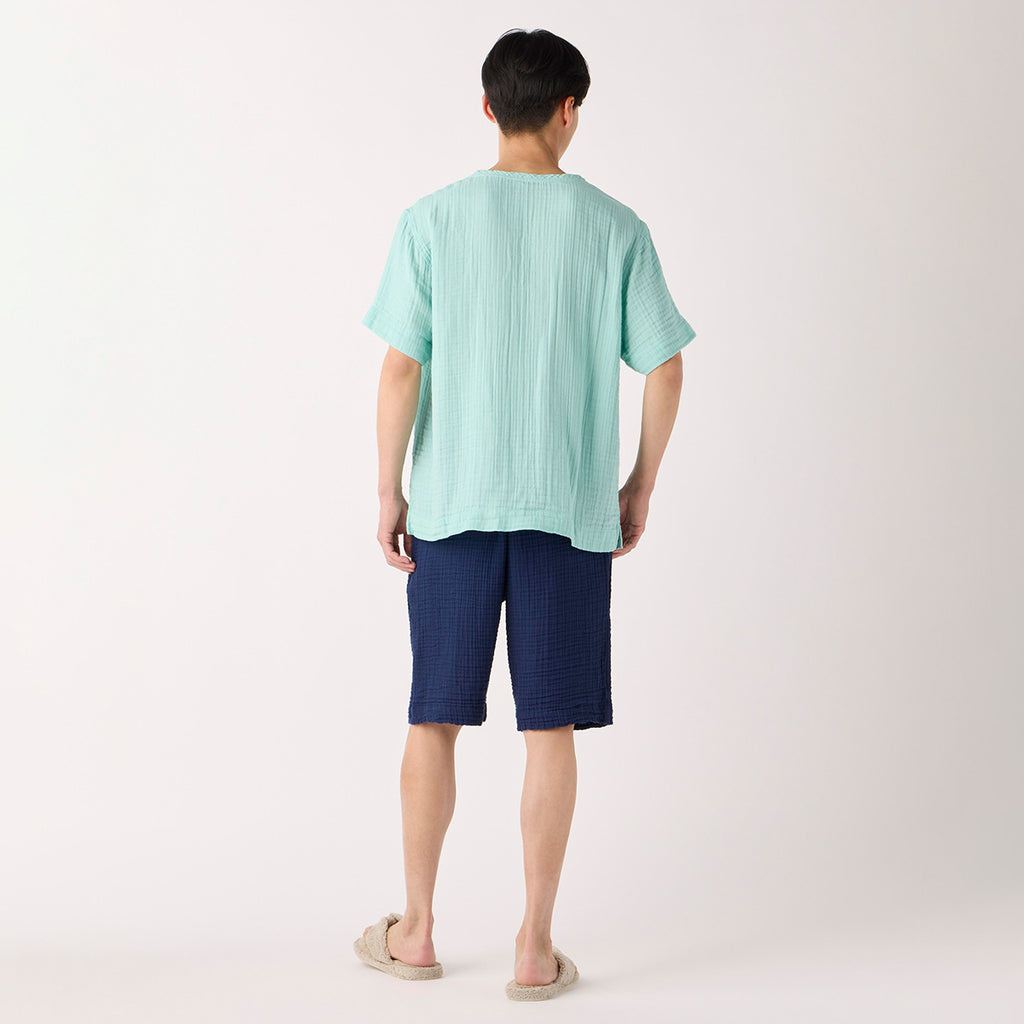 Crepe Gauze t-shirt in Light Blue