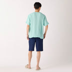 Crepe Gauze t-shirt in Light Blue