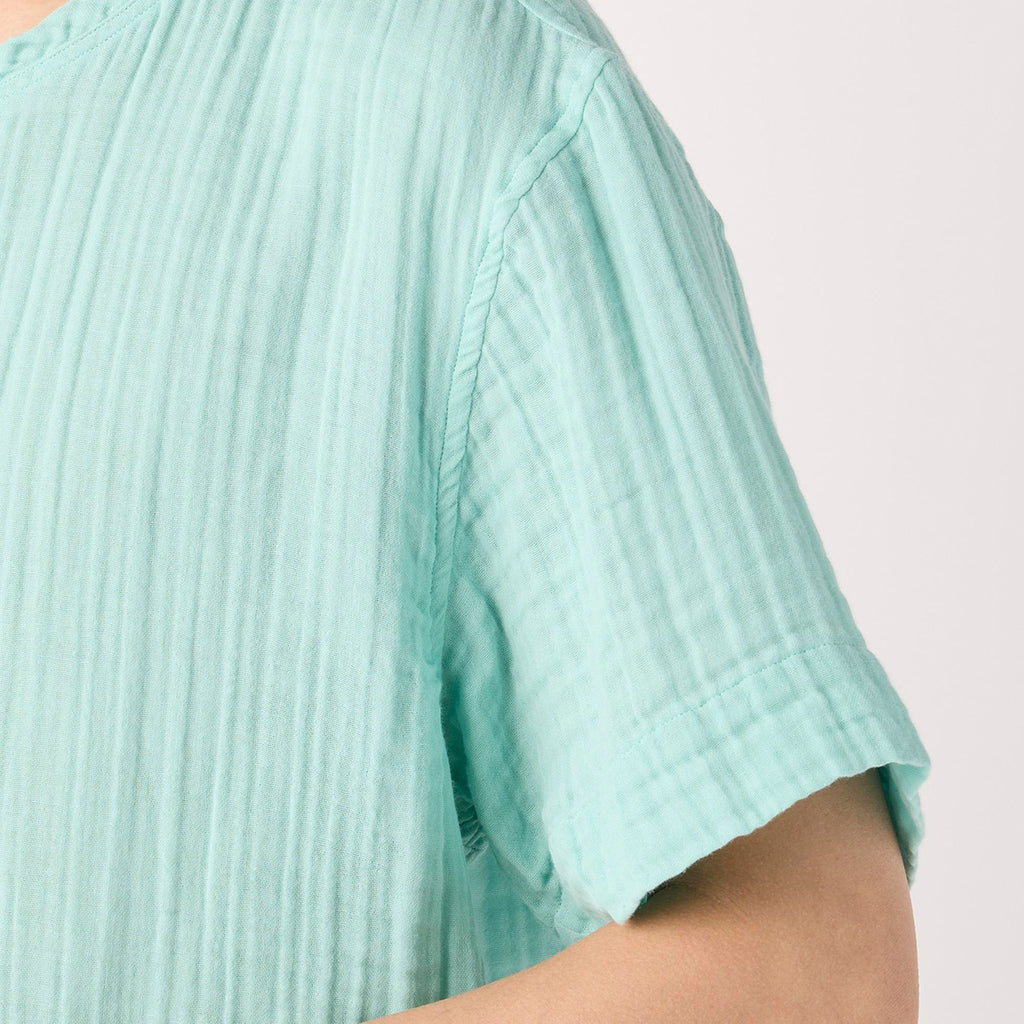 Crepe Gauze t-shirt in Light Blue