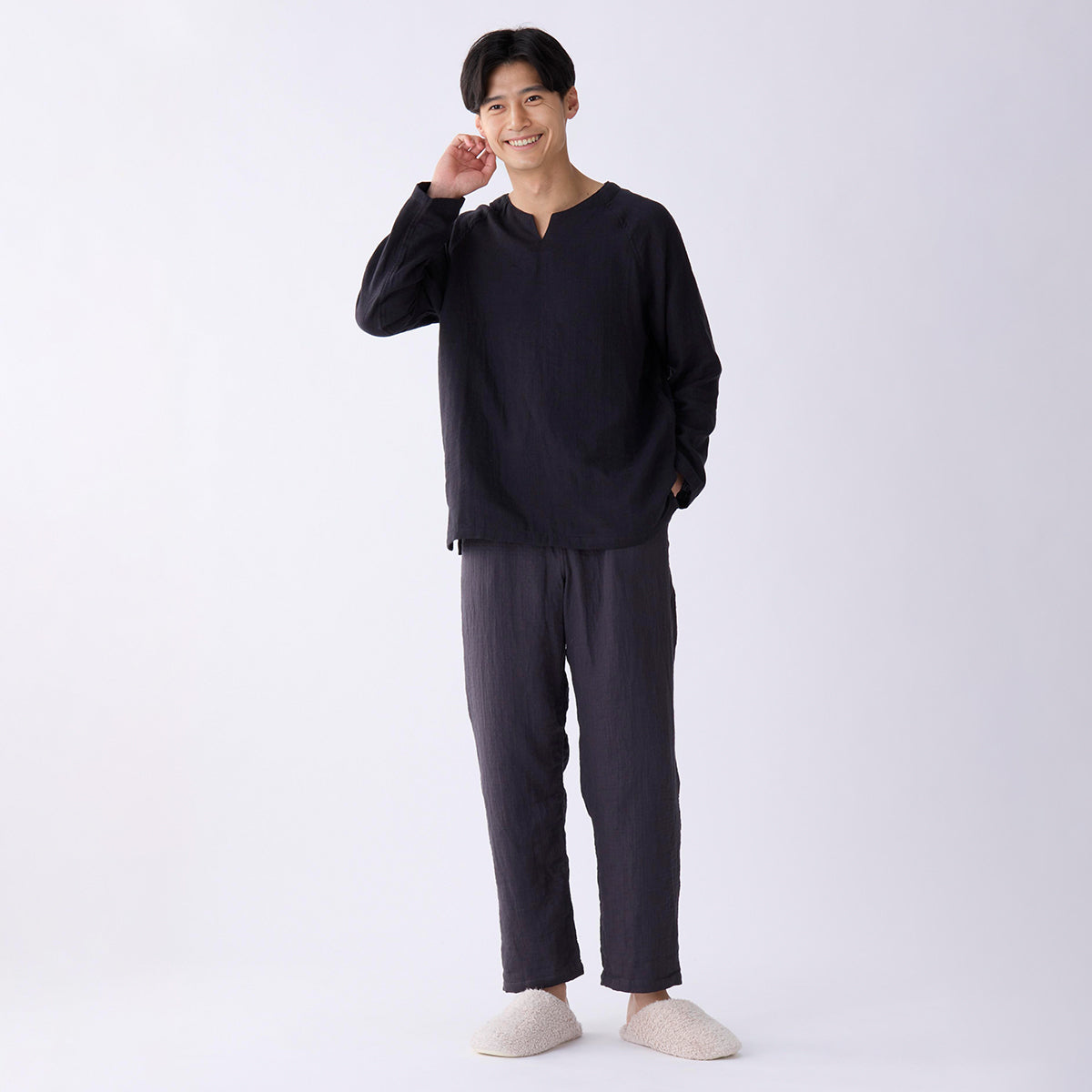 Marshmallow Gauze t-shirt in Black