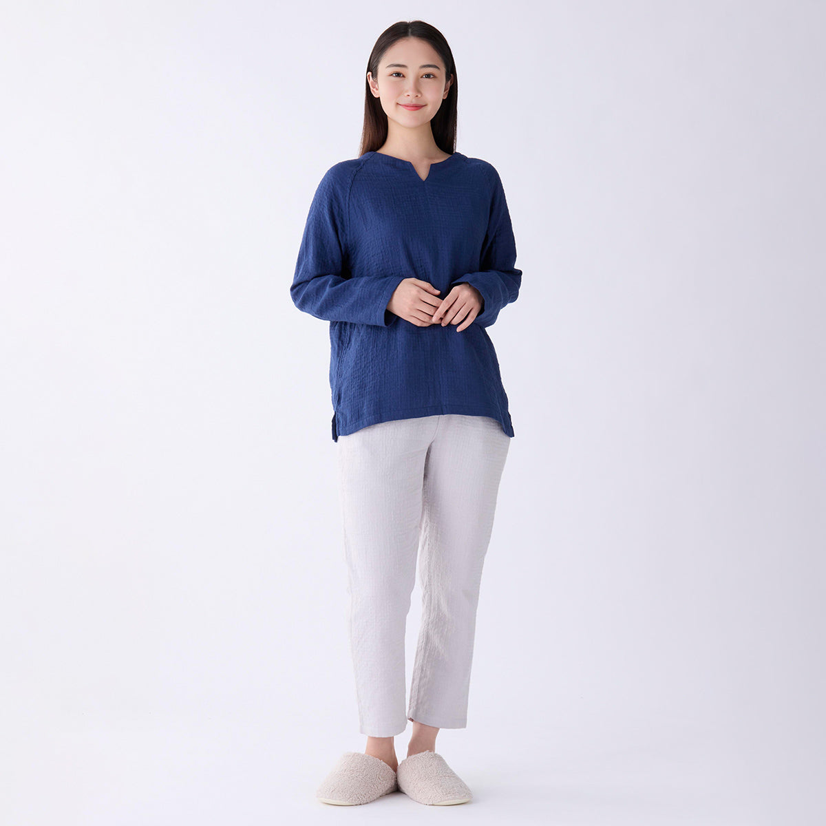 Marshmallow Gauze t-shirt in Dark Blue