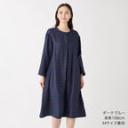 Marshmallow Gauze dress in Dark Blue