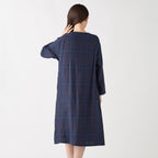 Marshmallow Gauze dress in Dark Blue