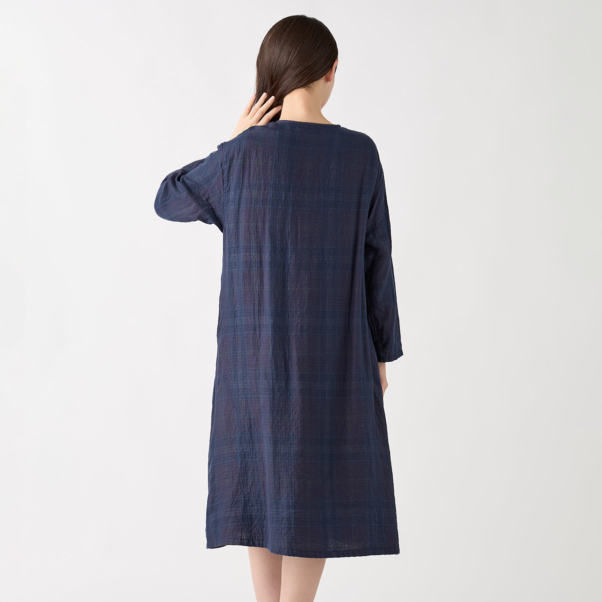 Marshmallow Gauze dress in Dark Blue