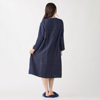 Marshmallow Gauze dress in Dark Blue