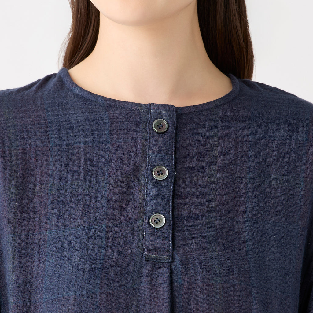 Marshmallow Gauze dress in Dark Blue