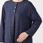 Marshmallow Gauze dress in Dark Blue
