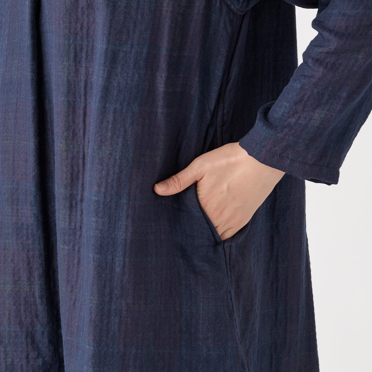 Marshmallow Gauze dress in Dark Blue