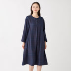 Marshmallow Gauze dress in Dark Blue