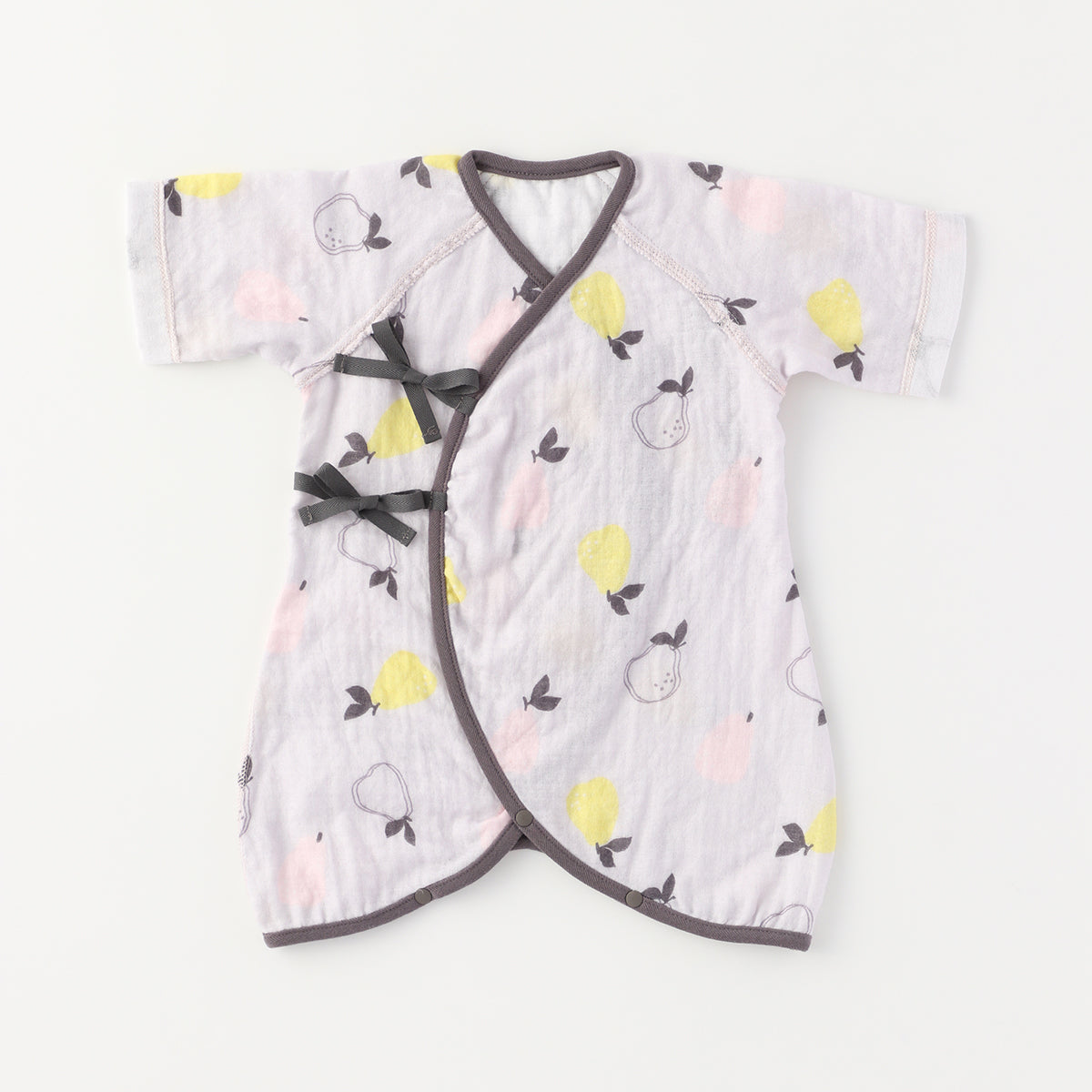 Marshmallow Gauze baby bodysuit in Grey