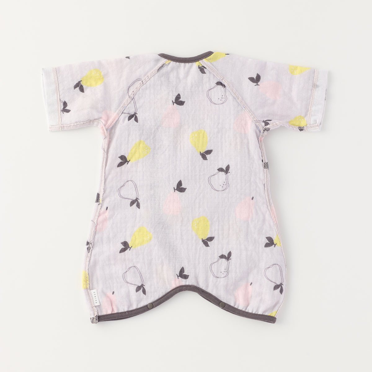 Marshmallow Gauze baby bodysuit in Grey