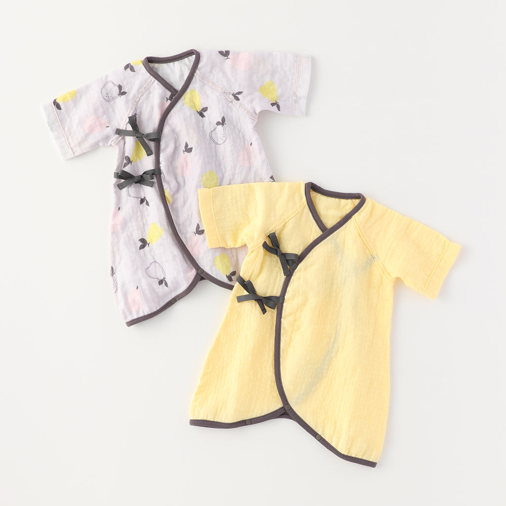 Marshmallow Gauze baby bodysuit in Grey