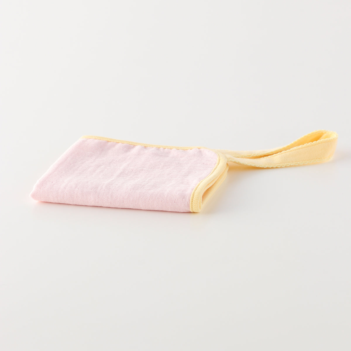 Marshmallow Gauze & Pile guest towel with loop in Pink