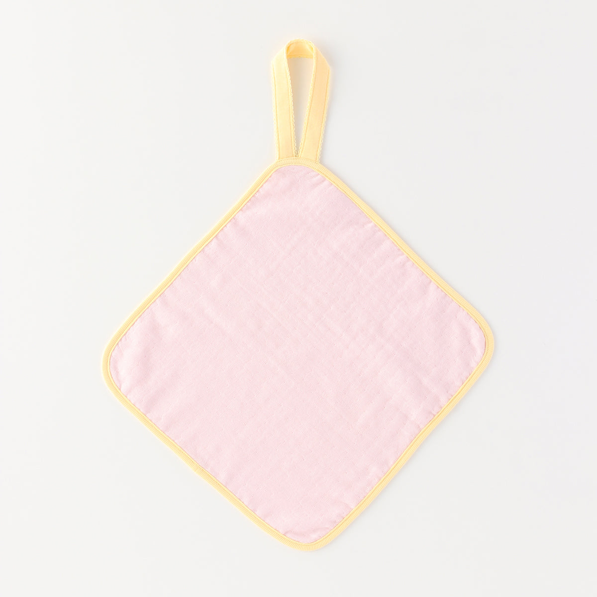 Marshmallow Gauze & Pile guest towel with loop in Pink