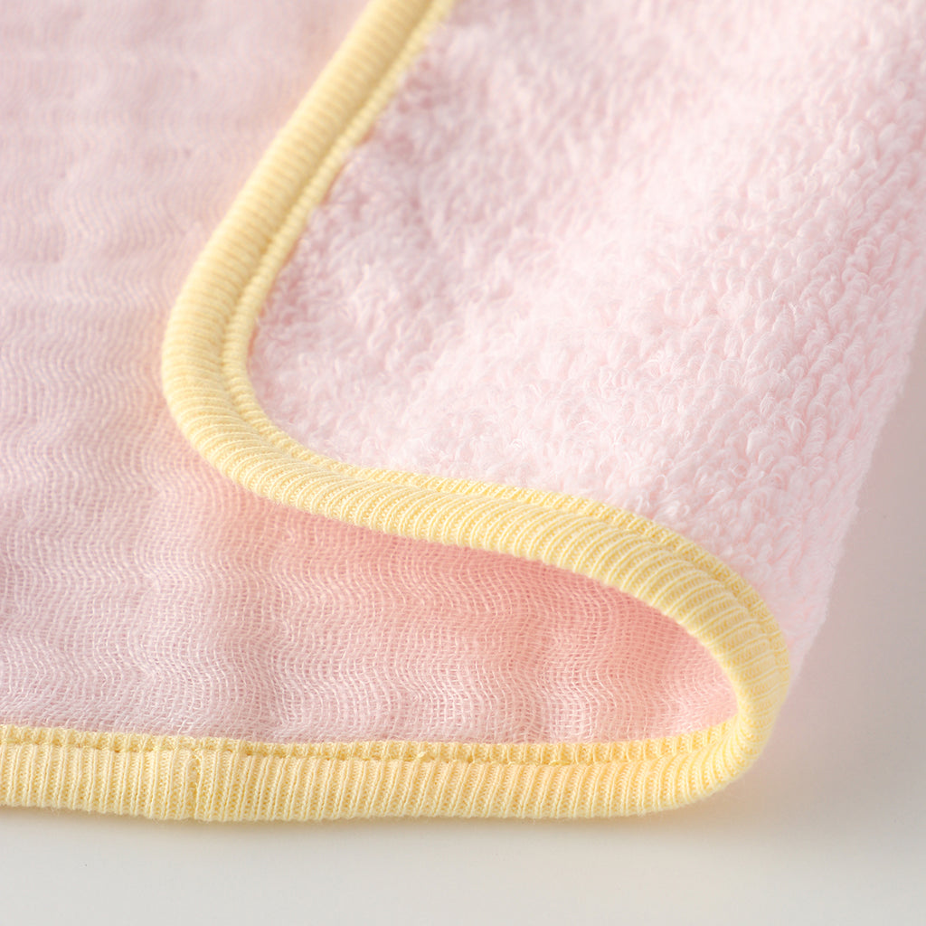 Marshmallow Gauze & Pile guest towel with loop in Pink