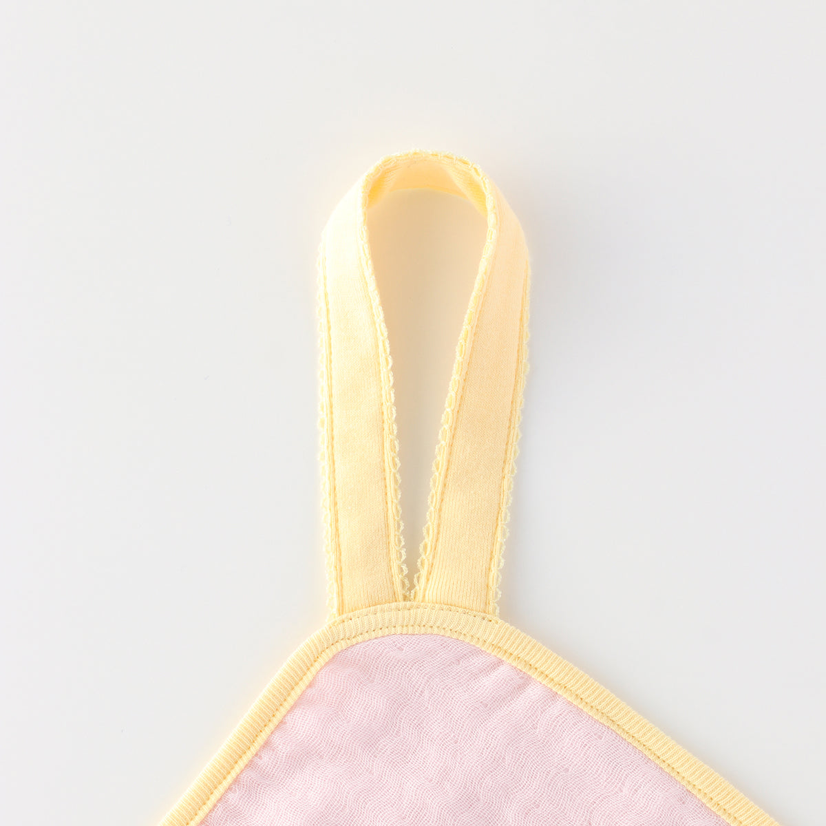 Marshmallow Gauze & Pile guest towel with loop in Pink