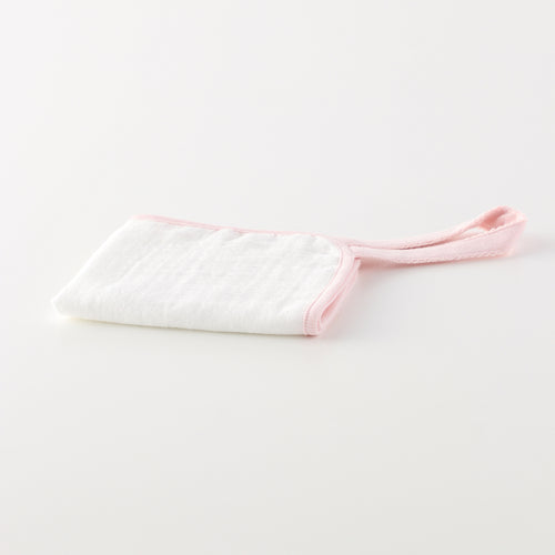 Marshmallow Gauze & Pile guest towel with loop in White