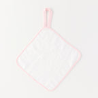 Marshmallow Gauze & Pile guest towel with loop in White