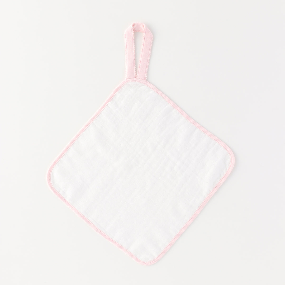 Marshmallow Gauze & Pile guest towel with loop in White