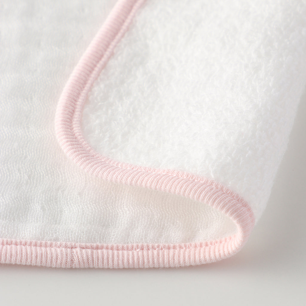 Marshmallow Gauze & Pile guest towel with loop in White