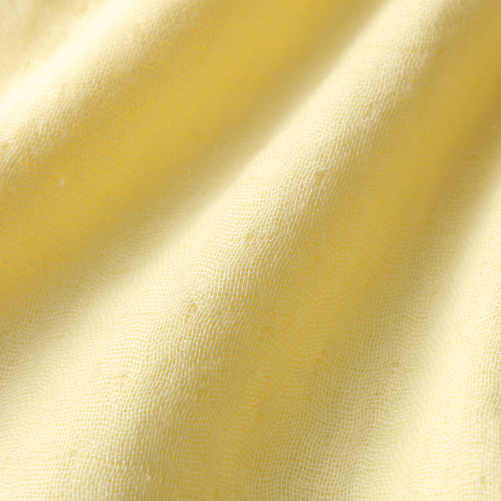 Marshmallow Gauze & Pile guest towel with loop in Yellow
